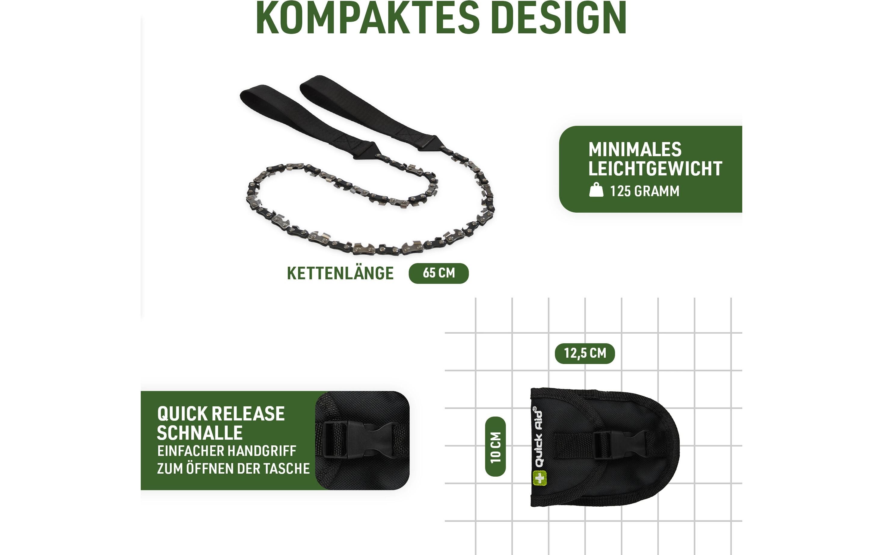 Quick Aid Handkettensäge mit 33 Sägezähne 12.5 cm