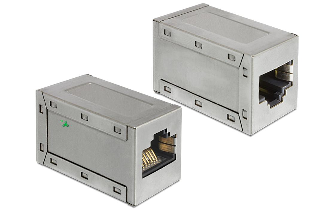 Delock Kupplung RJ45 Cat.6A 10Gps geschirmt, 1 Stück Delock Kupplung RJ45 Cat.6A 10Gps geschirmt, 1 Stück
