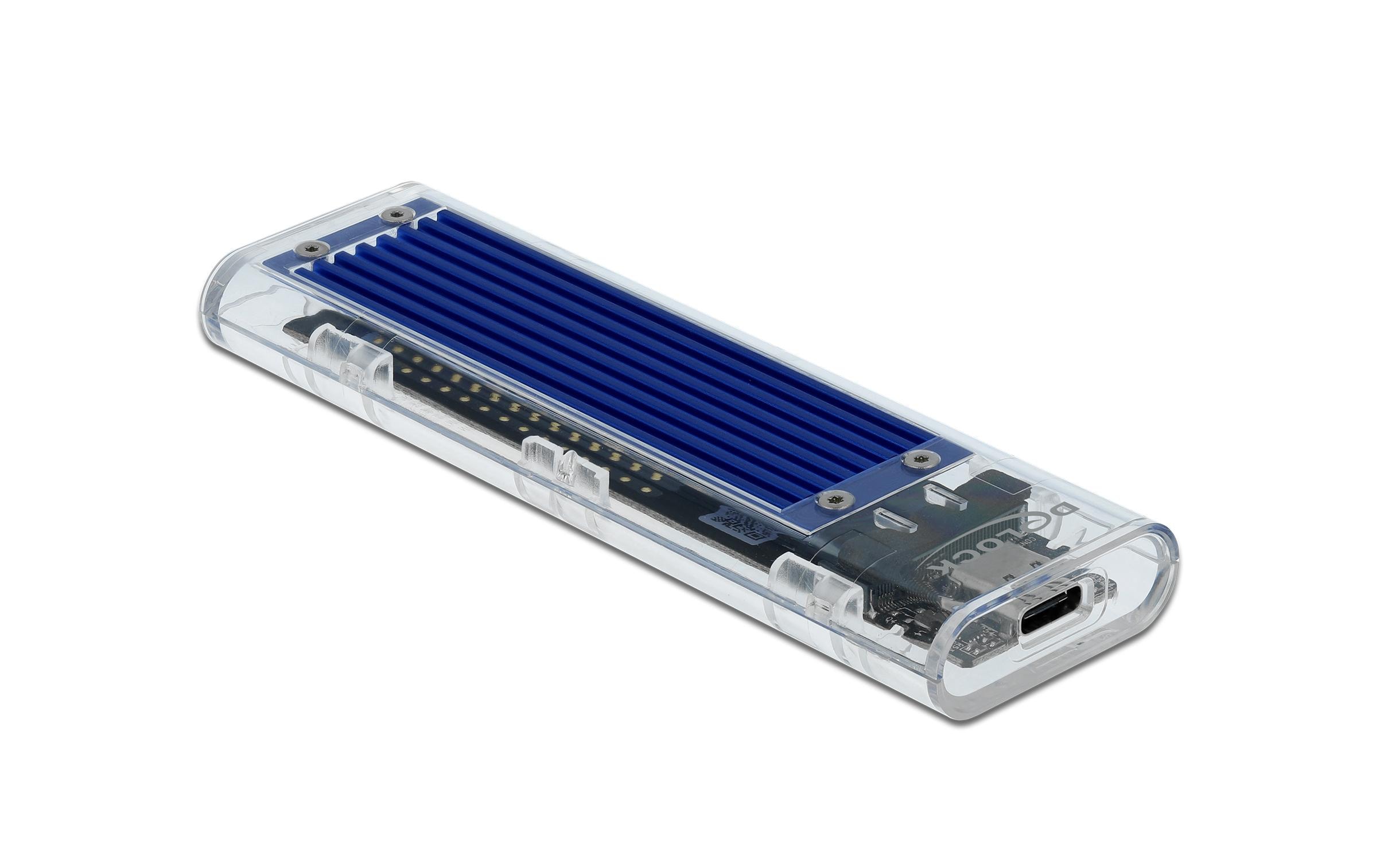 Delock Externes Gehäuse USB3.1 Typ-C – NVME SSD M.2, Transparent Delock Externes Gehäuse USB3.1 Typ-C – NVME SSD M.2, Transparent