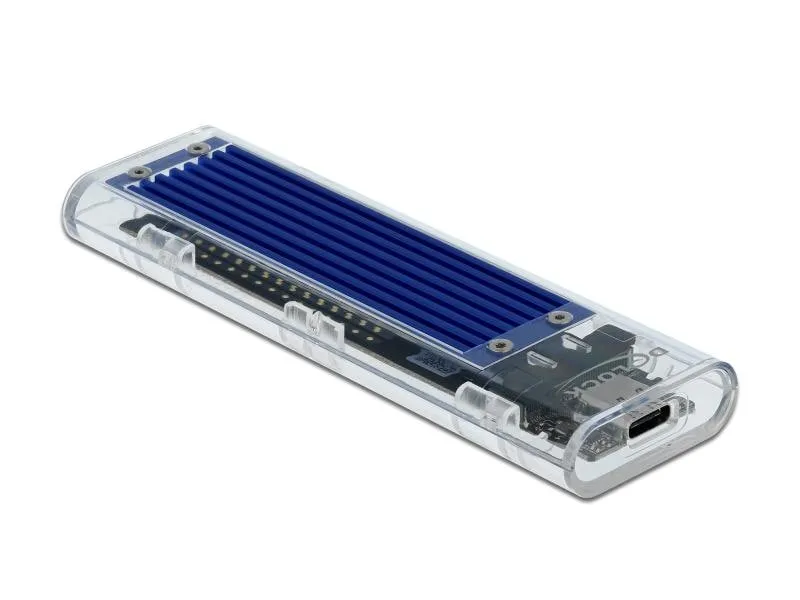Delock Externes Gehäuse USB3.1 Typ-C – NVME SSD M.2, Transparent Delock Externes Gehäuse USB3.1 Typ-C – NVME SSD M.2, Transparent