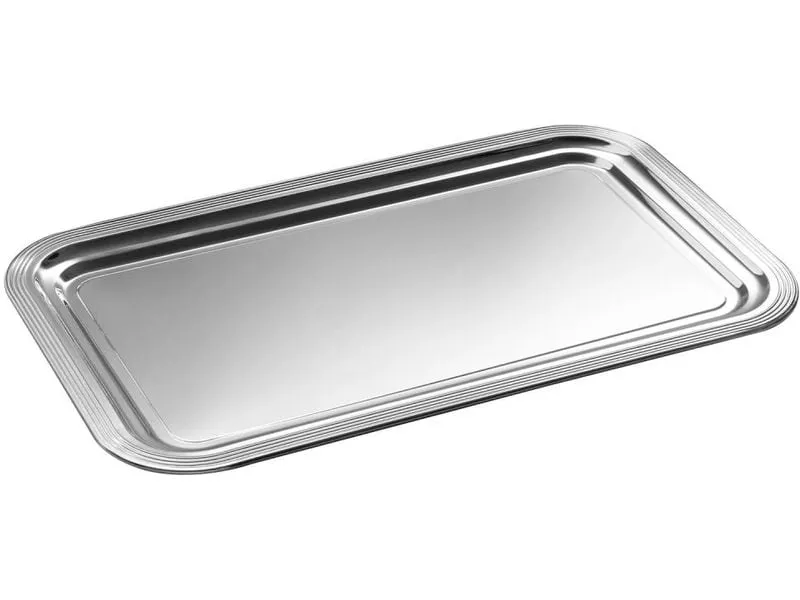 APS Servierplatte Classic 53 x 32.5 x 1.5 cm, Silber APS Servierplatte Classic 53 x 32.5 x 1.5 cm, Silber