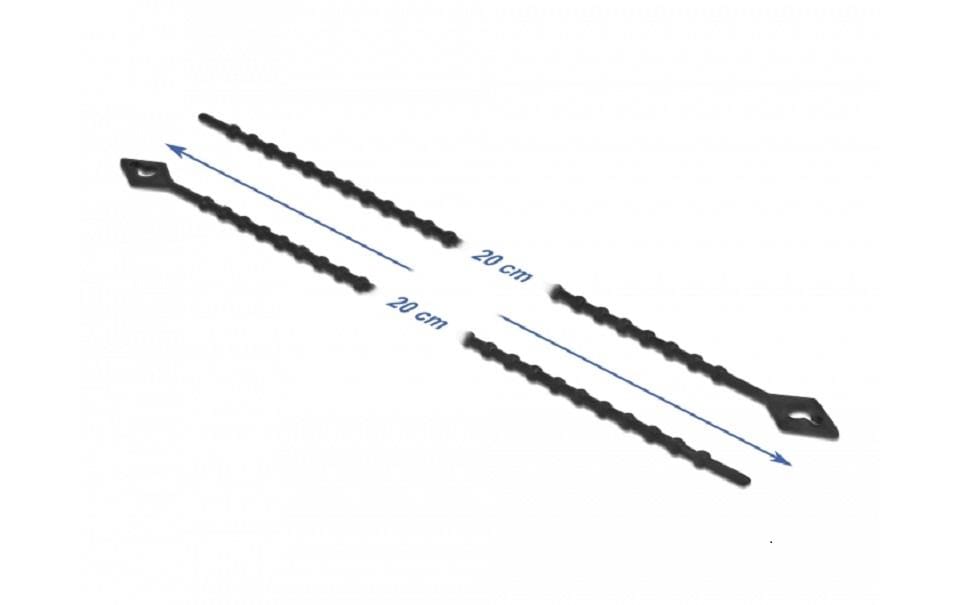 Delock Kabelbinder Schwarz 200 mm x 2.4 mm, 100 Stück