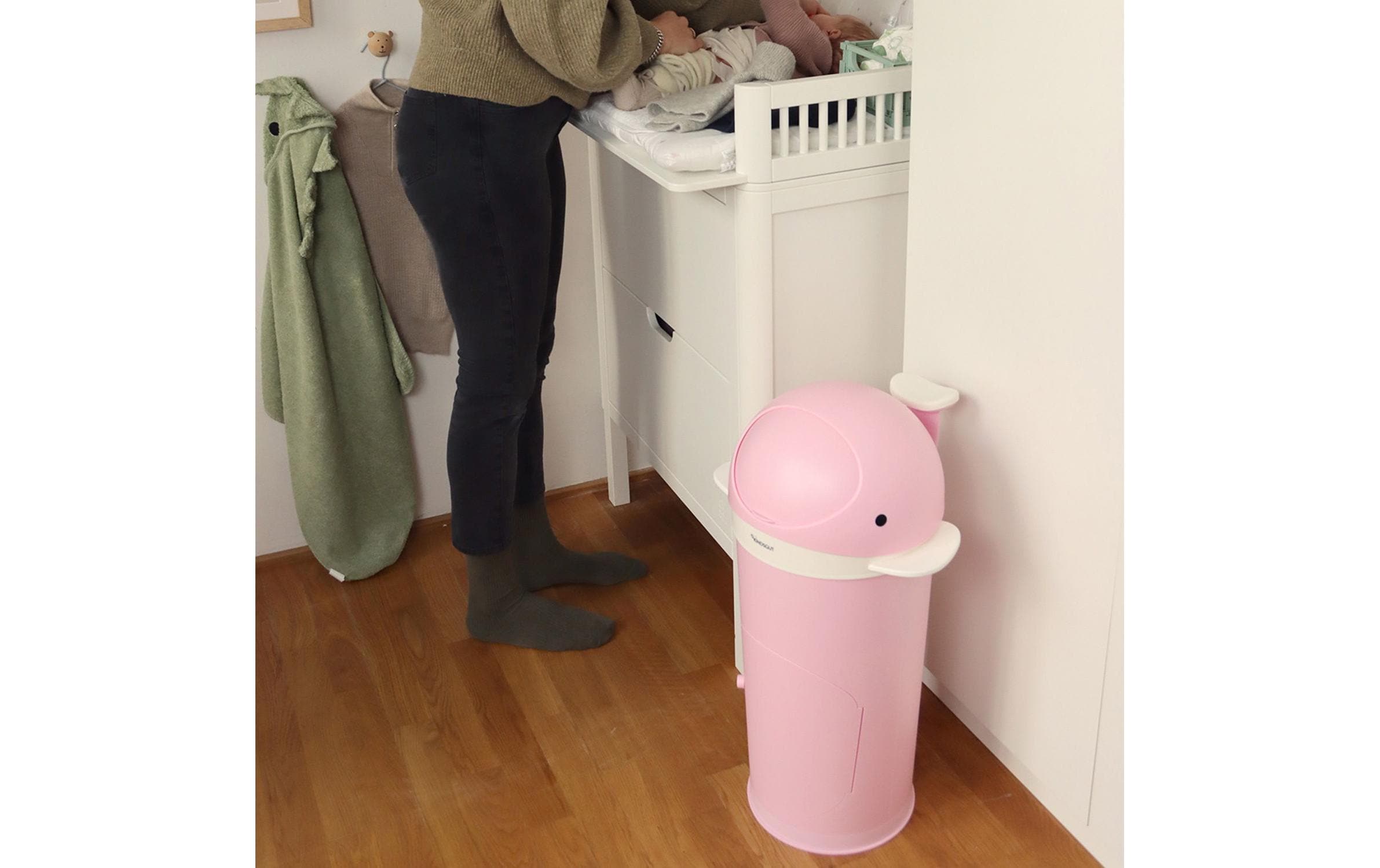 Kindsgut Windeleimer Wal Pink