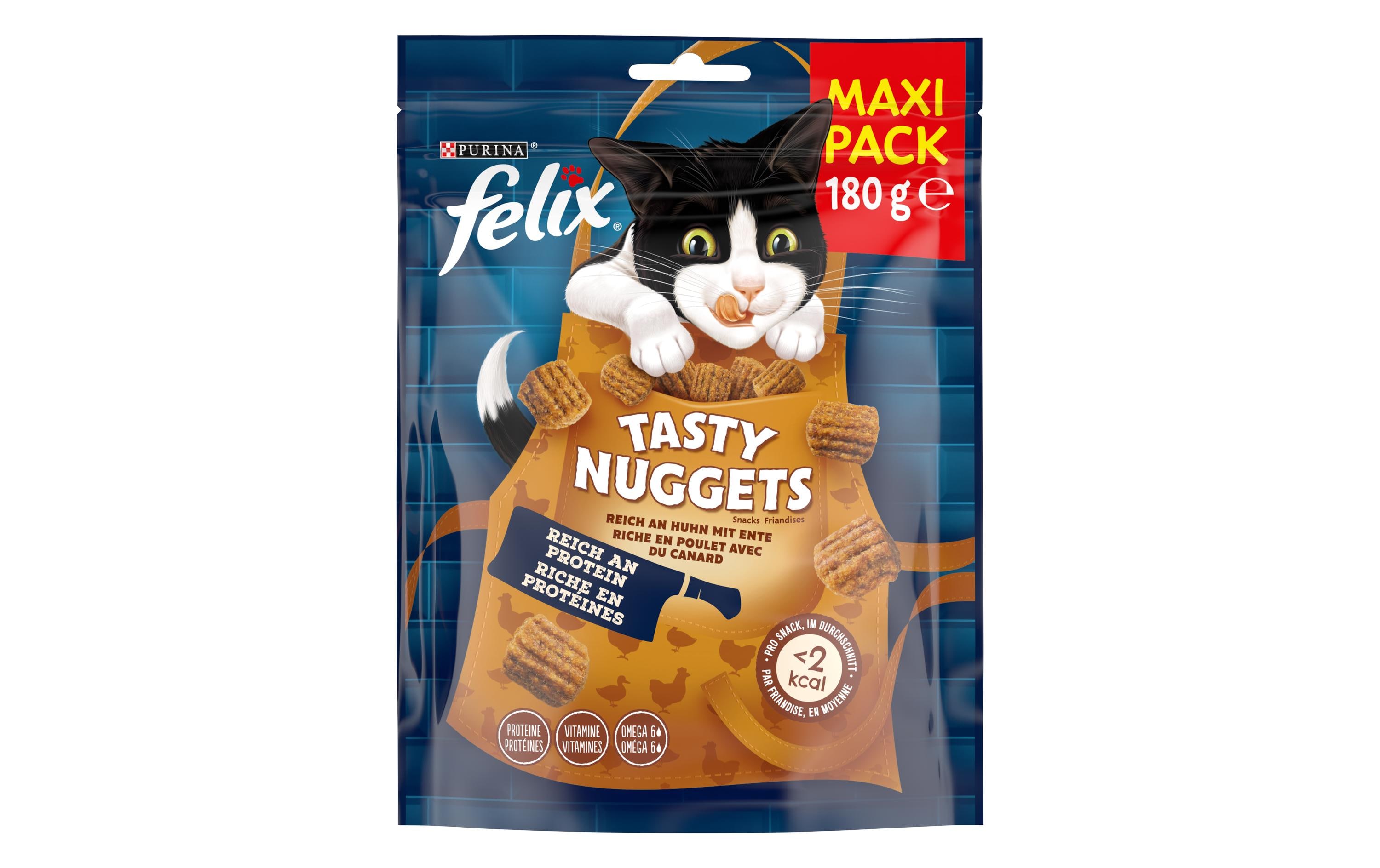 Felix Katzen-Snack Tasty Nuggets Huhn mit Ente, 180 g