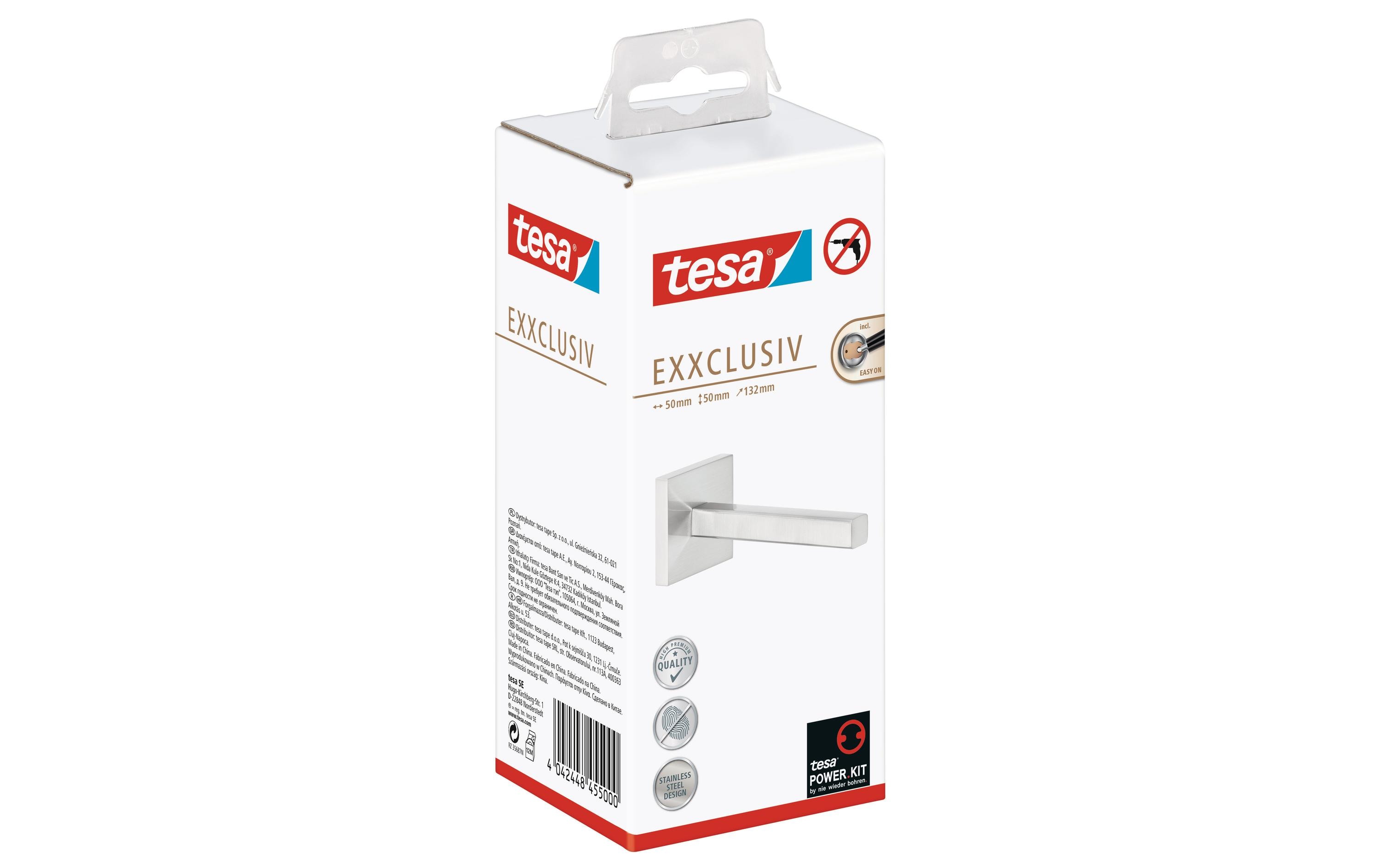 tesa Toilettenpapierhalter Exxclusiv Silber