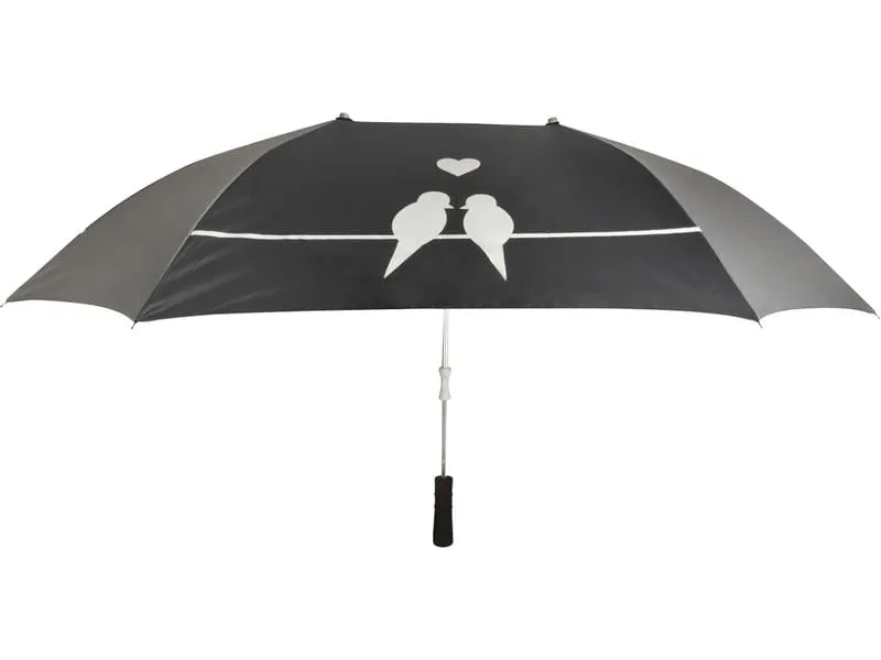 Esschert Design Partner-Regenschirm XL Grau/Schwarz