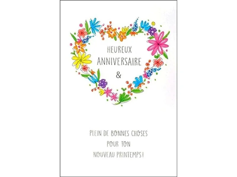 ABC Glückwunschkarte Anniversaire B6 ABC Glückwunschkarte Anniversaire B6