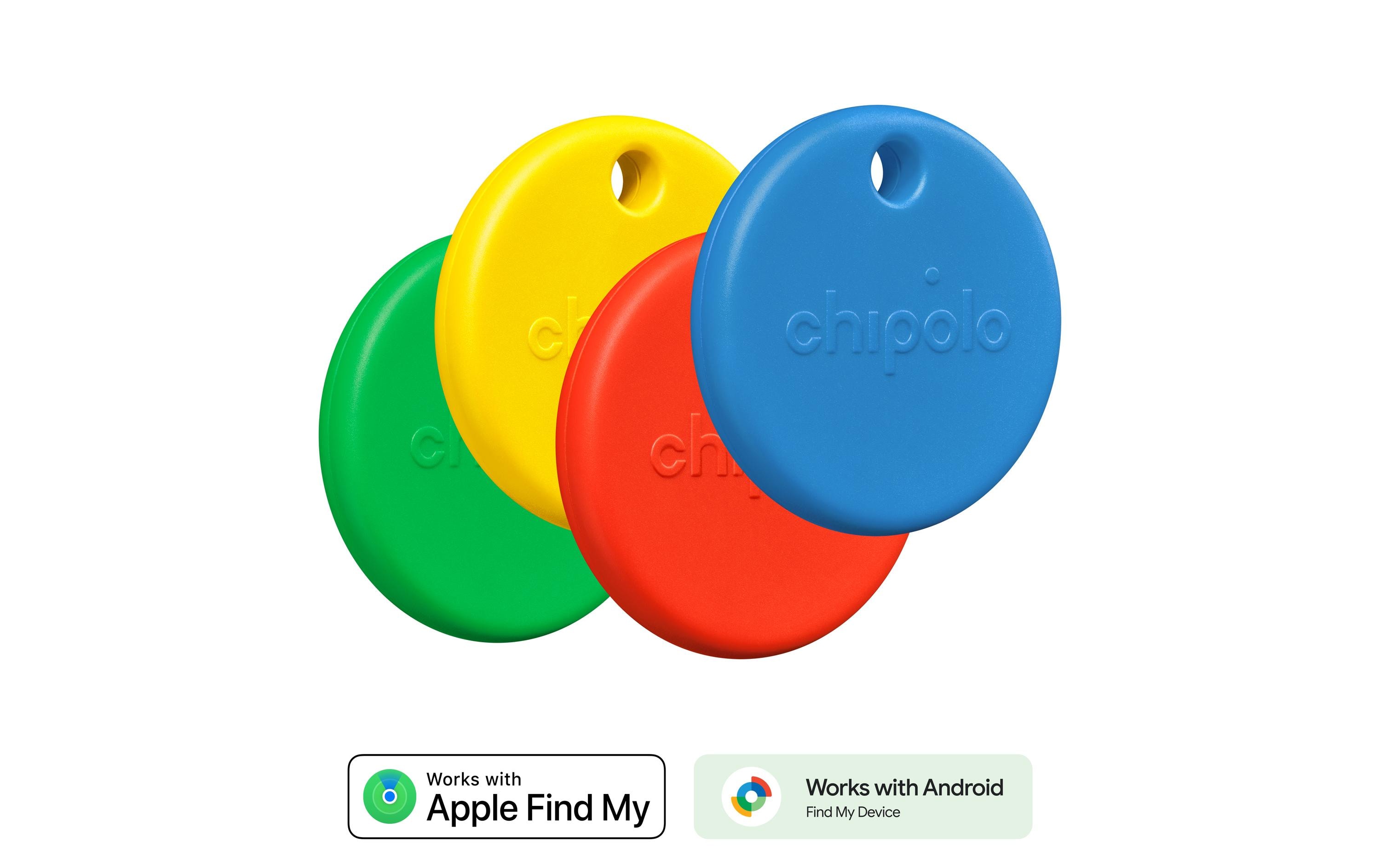 Chipolo POP 4er-Set Blau/Gelb/Grün/Rot