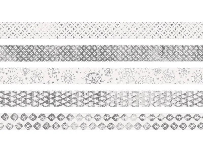 Heyda Washi Tape Weihnachten Glänzend Silber Heyda Washi Tape Weihnachten Glänzend Silber