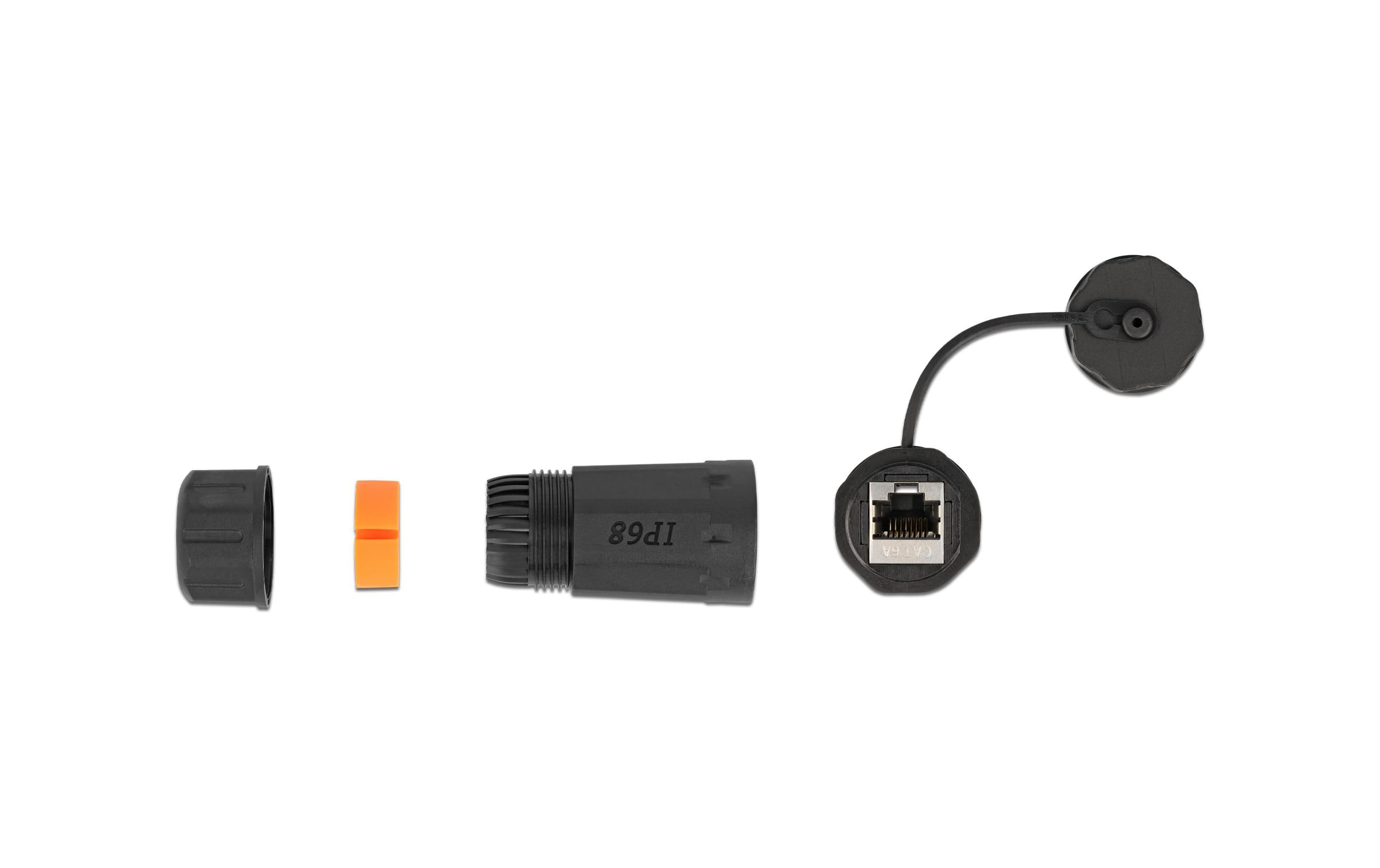 Delock Kupplung RJ-45, Cat.6A, Orange, wasserfest, 1 Stück Delock Kupplung RJ-45, Cat.6A, Orange, wasserfest, 1 Stück