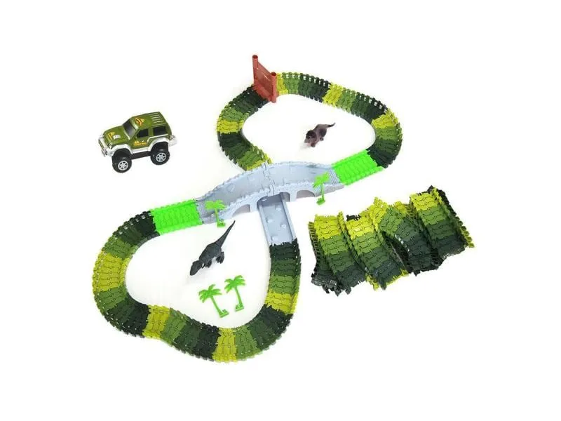 Amewi Magic Traxx Bahn Dino-Park Mini Set mit Brücke Amewi Magic Traxx Bahn Dino-Park Mini Set mit Brücke