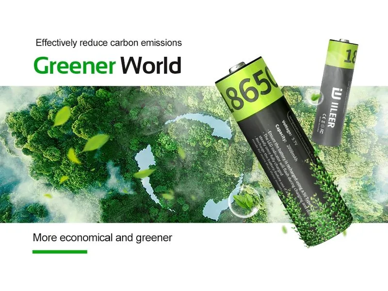IILEER IILEER 18650 Lithium Akkus 2000 mAh 2 Stück IILEER IILEER 18650 Lithium Akkus 2000 mAh 2 Stück