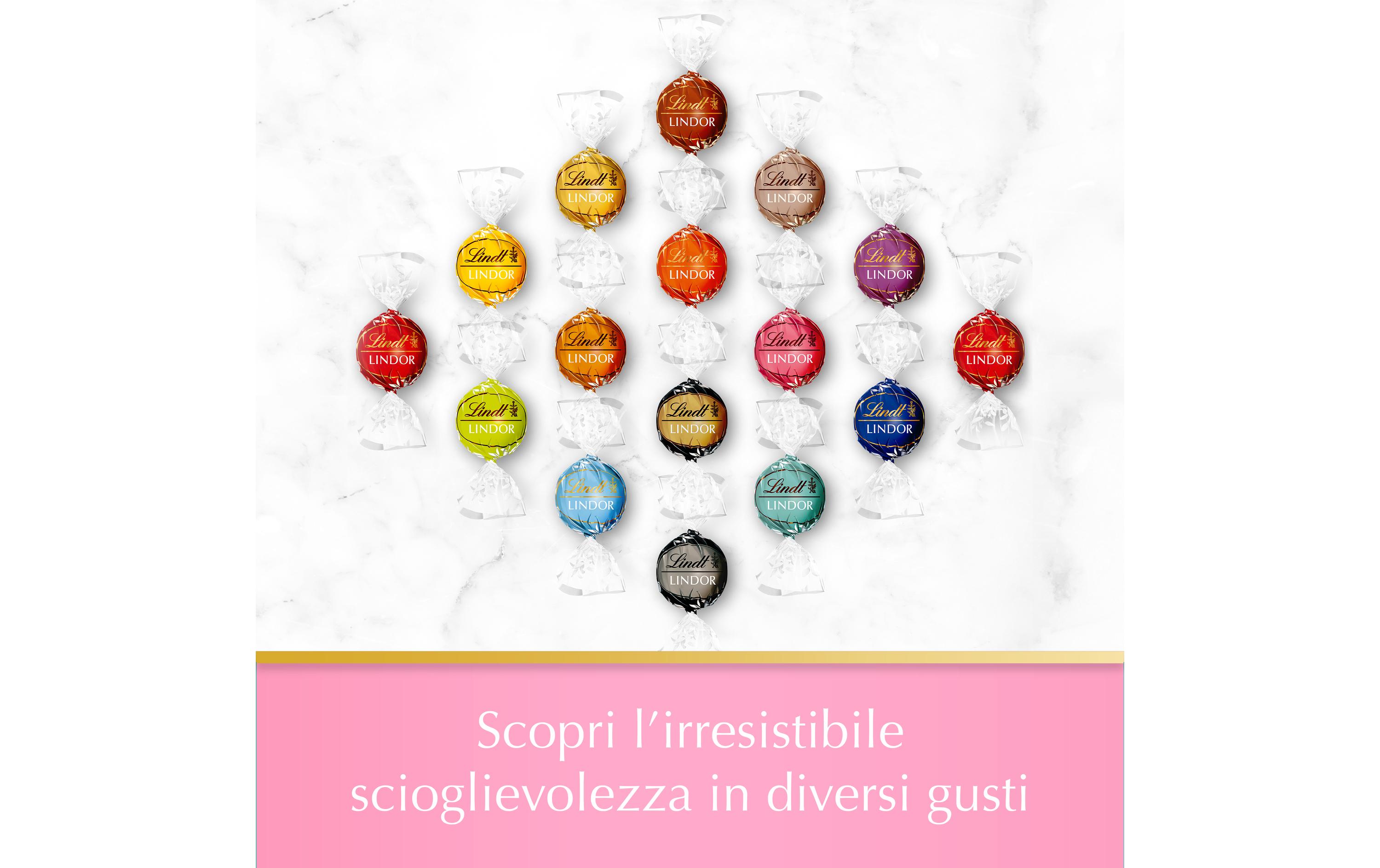 Lindt Schokoladen-Pralinen Lindor Kugeln Weiss Erdbeer 200 g