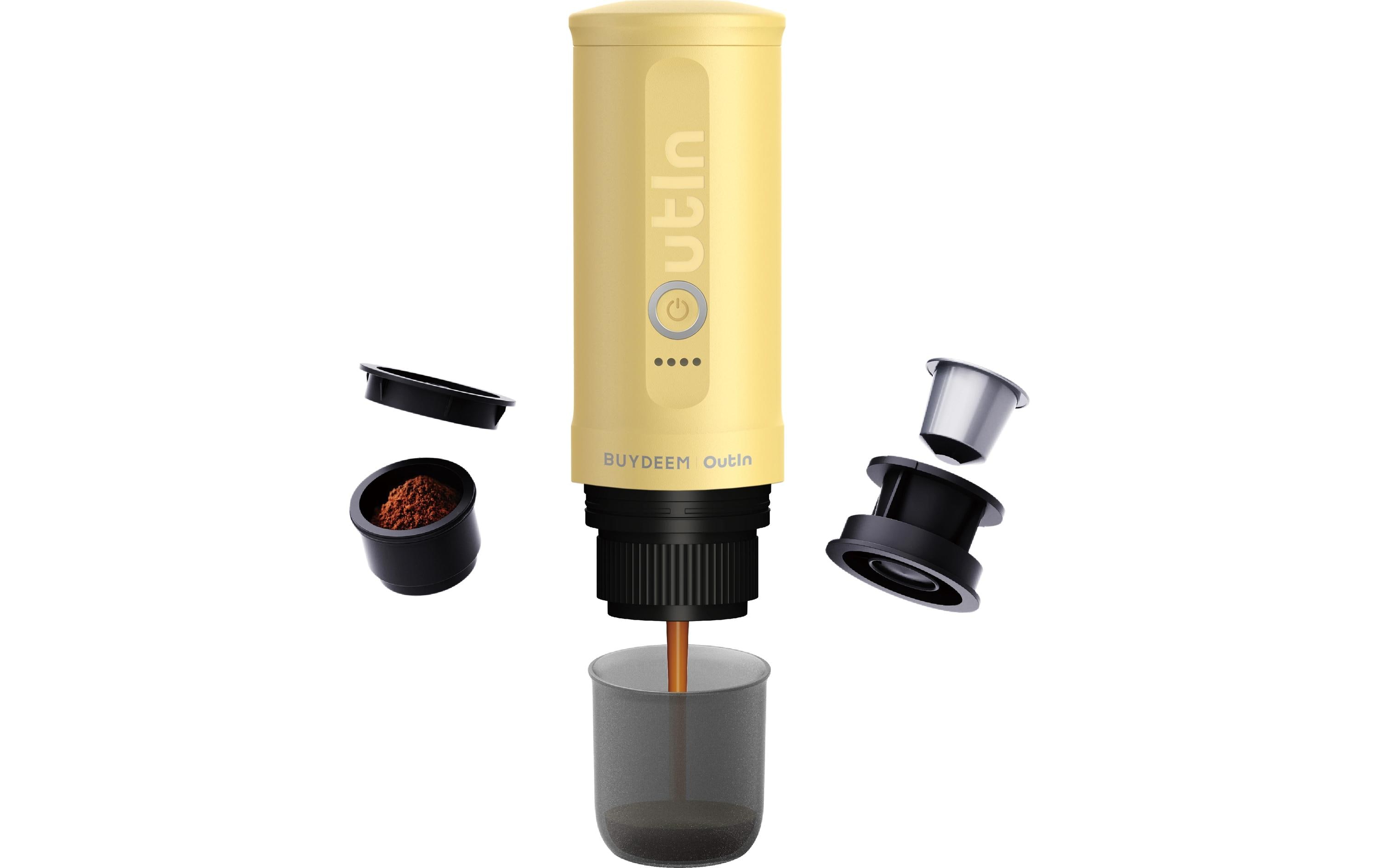 OUTIN Reisekaffeemaschine Nano Kapseln, Gelb