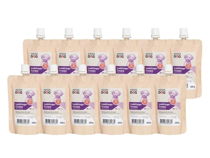 naturaDog Lieblingscreme Lachs Multipack, 12 x 100 g