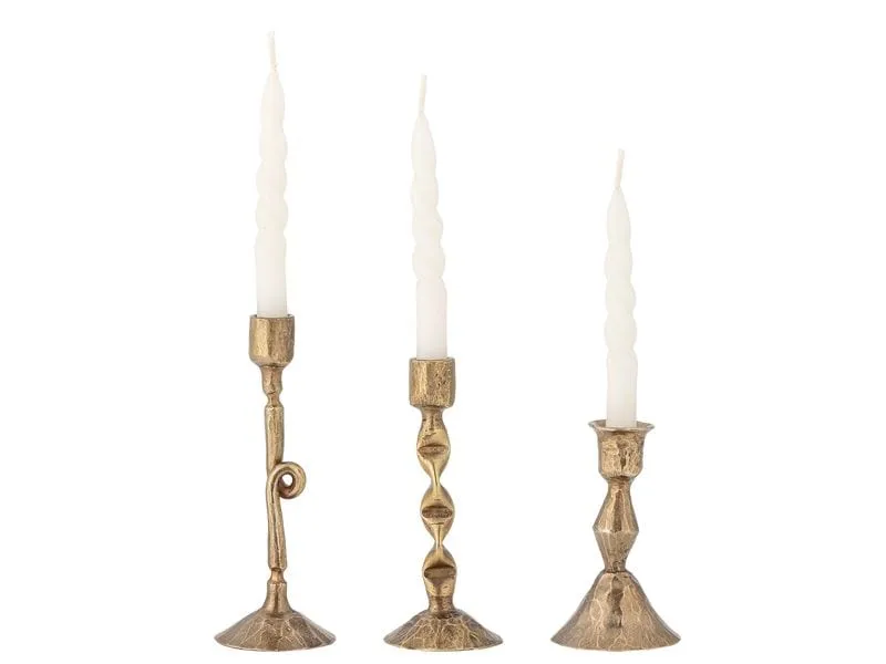 Bloomingville Kerzenständer Efsa 3 Stück Gold Bloomingville Kerzenständer Efsa 3 Stück Gold