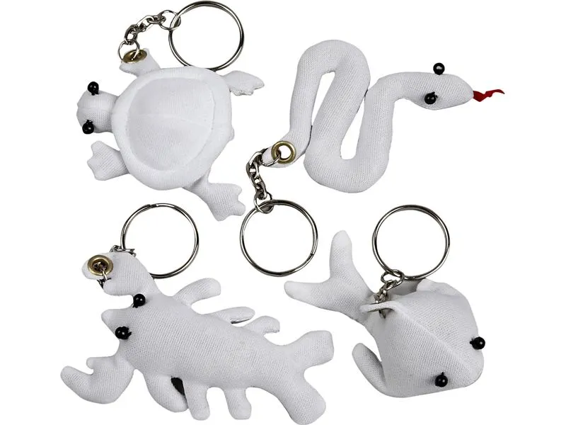Creativ Company Schlüsselband 4-8 cm, 4 Stück, Weiss Creativ Company Schlüsselband 4-8 cm, 4 Stück, Weiss