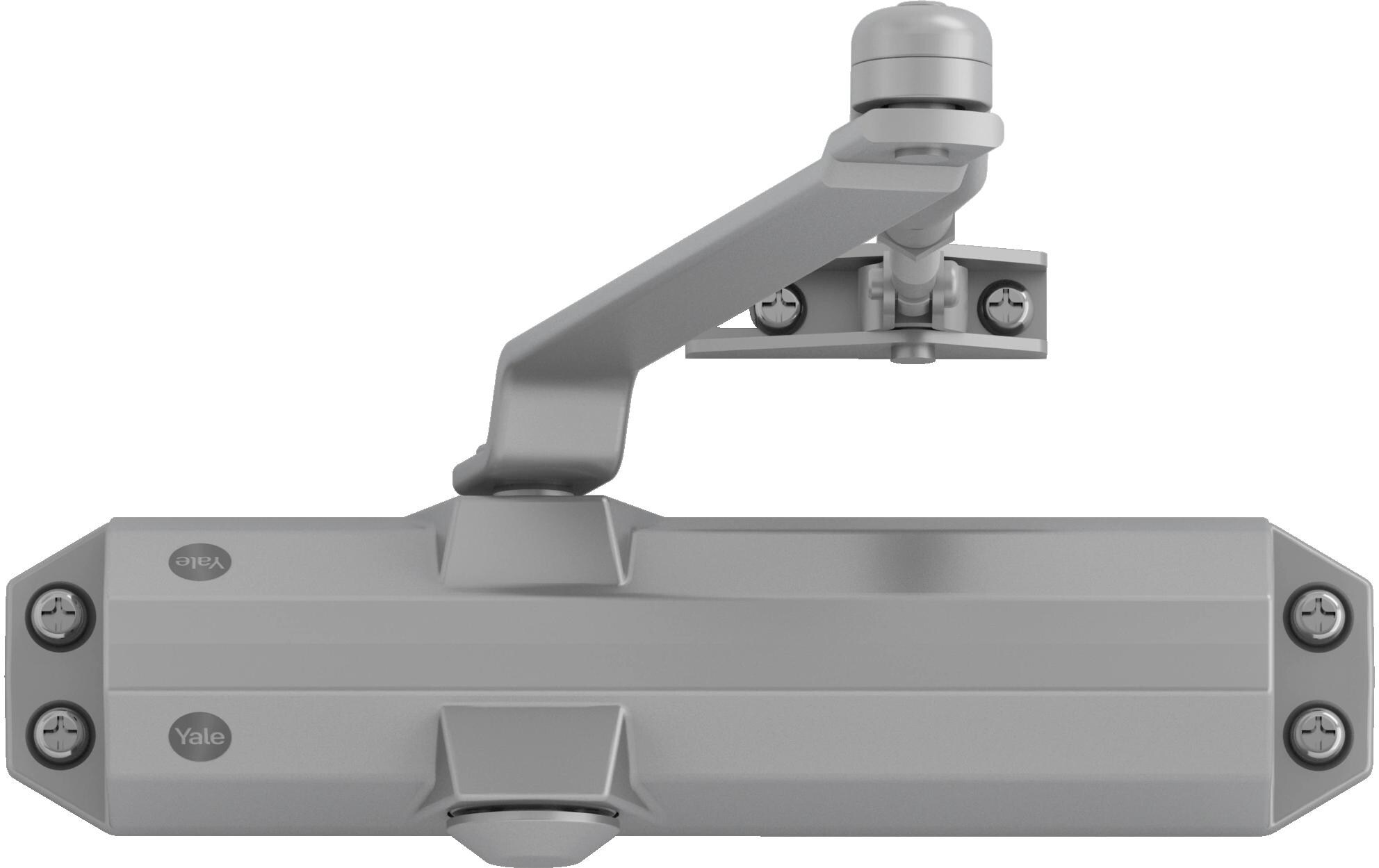 Yale Türschliesser mit Standardarm, Serie 4500 Silber