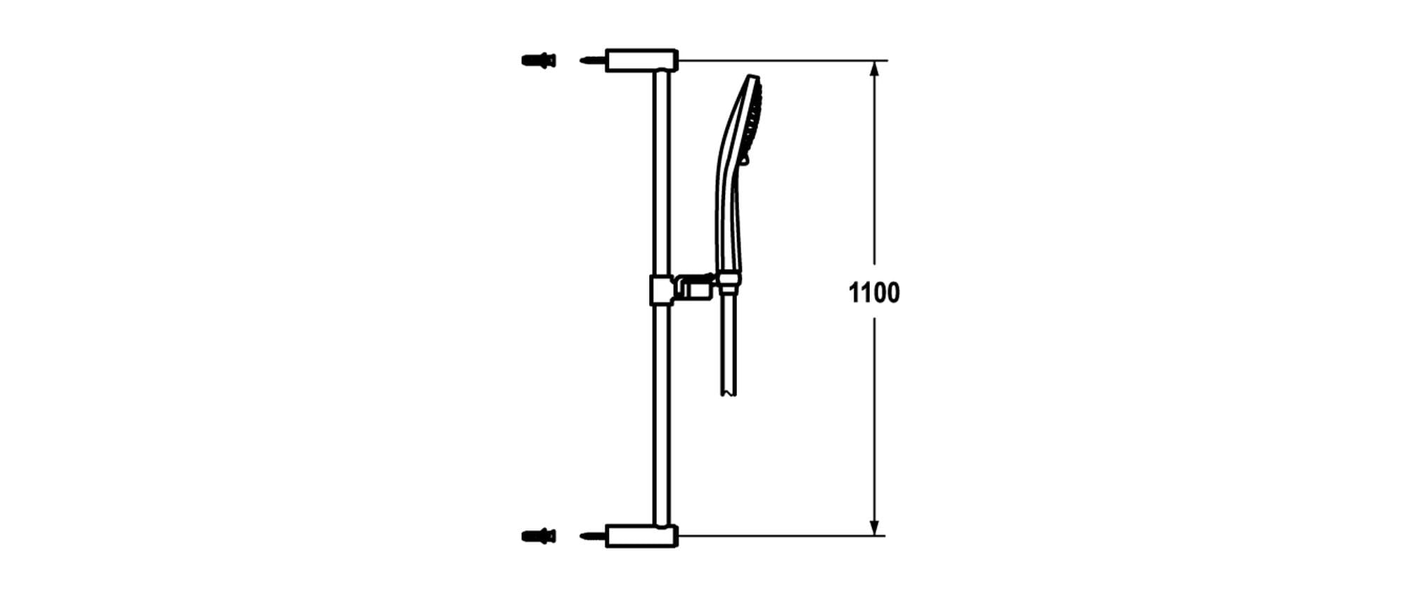 KWC Duschgleitstangen-Set FIT 1100 mm KWC Duschgleitstangen-Set FIT 1100 mm