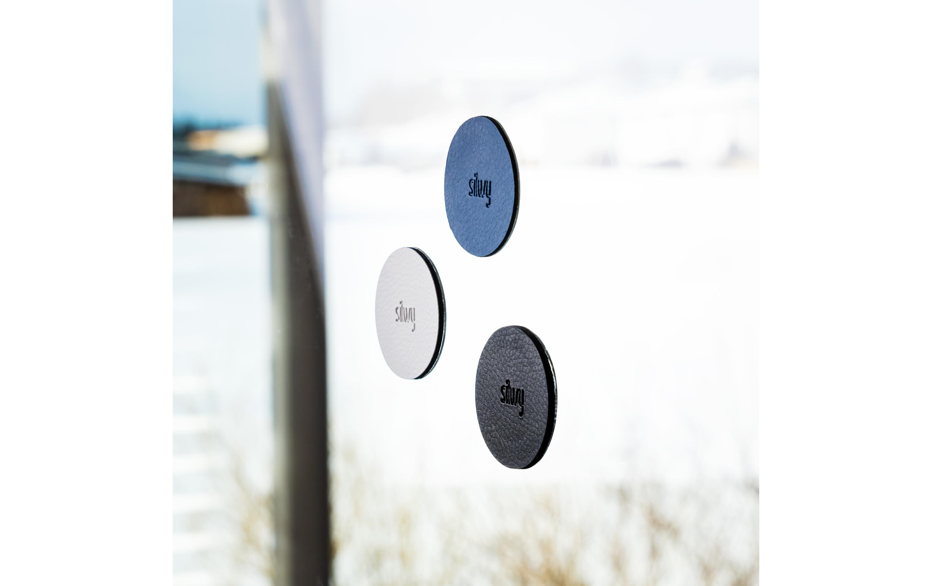 Silwy Haken Metall-Nano-Gel-Pads, 4er-Set, Schwarz 5 cm Silwy Haken Metall-Nano-Gel-Pads, 4er-Set, Schwarz 5 cm