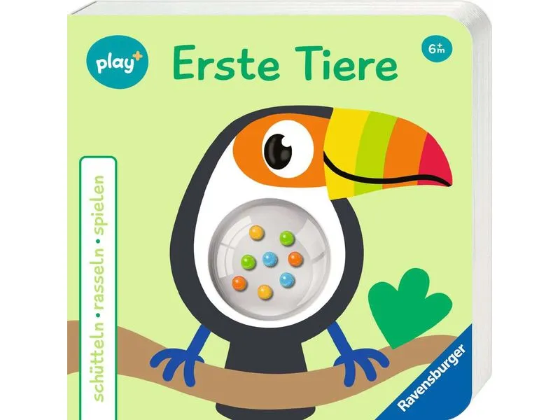 play+ Bilderbuch schütteln, rasseln, spielen: Erste Tiere