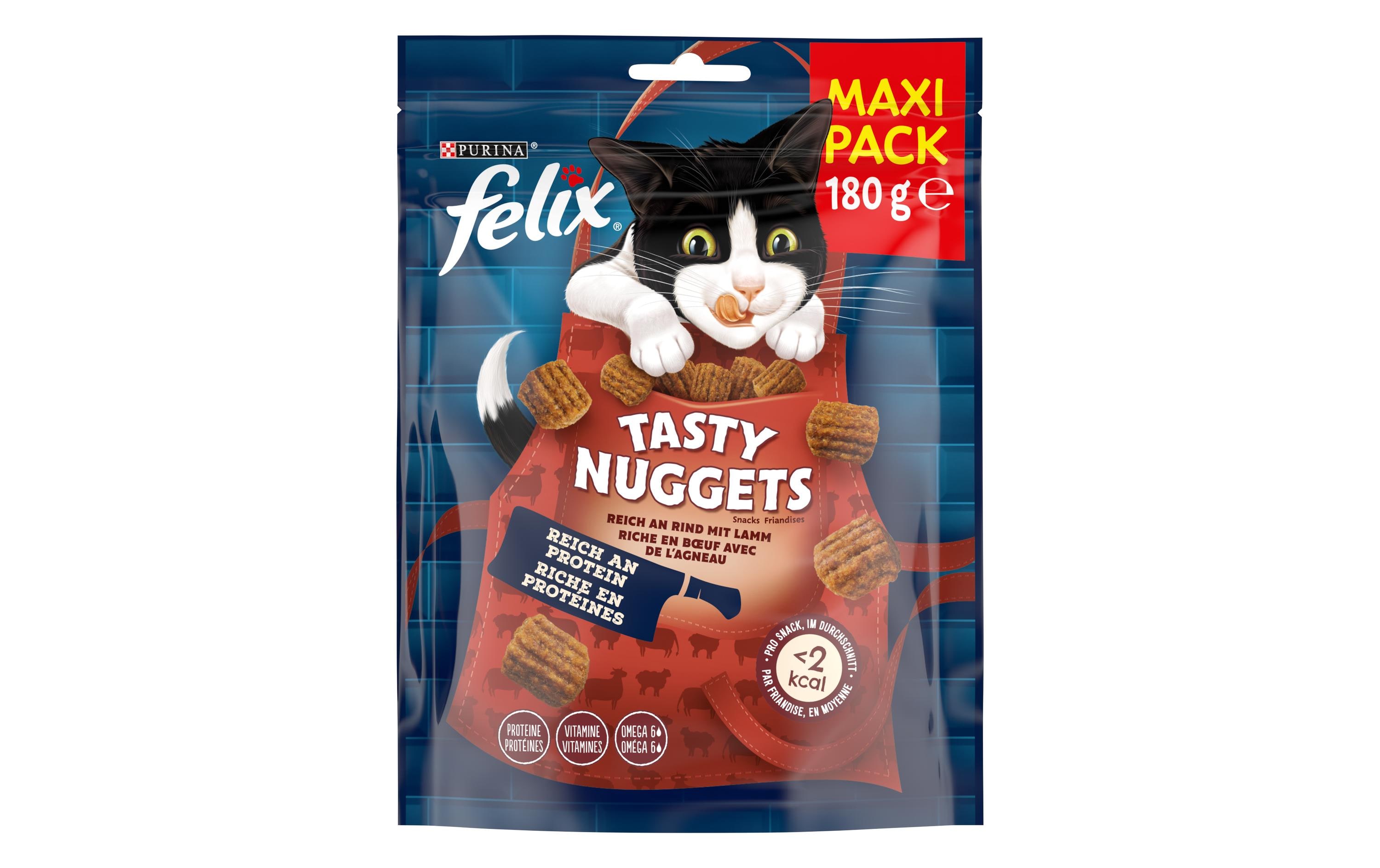 Felix Katzen-Snack Tasty Nuggets Rind mit Lamm, 180 g