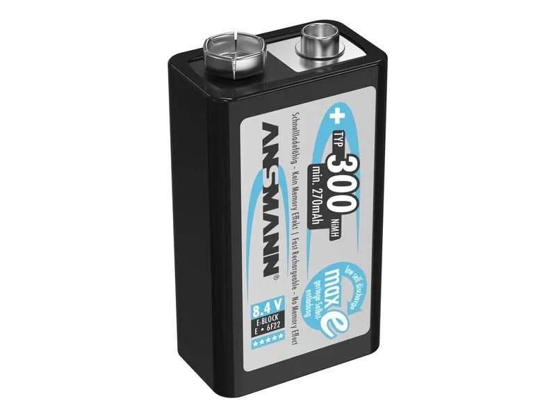 Ansmann Akku 9V E-Block Typ 300 Blister 270 mAh Ansmann Akku 9V E-Block Typ 300 Blister 270 mAh