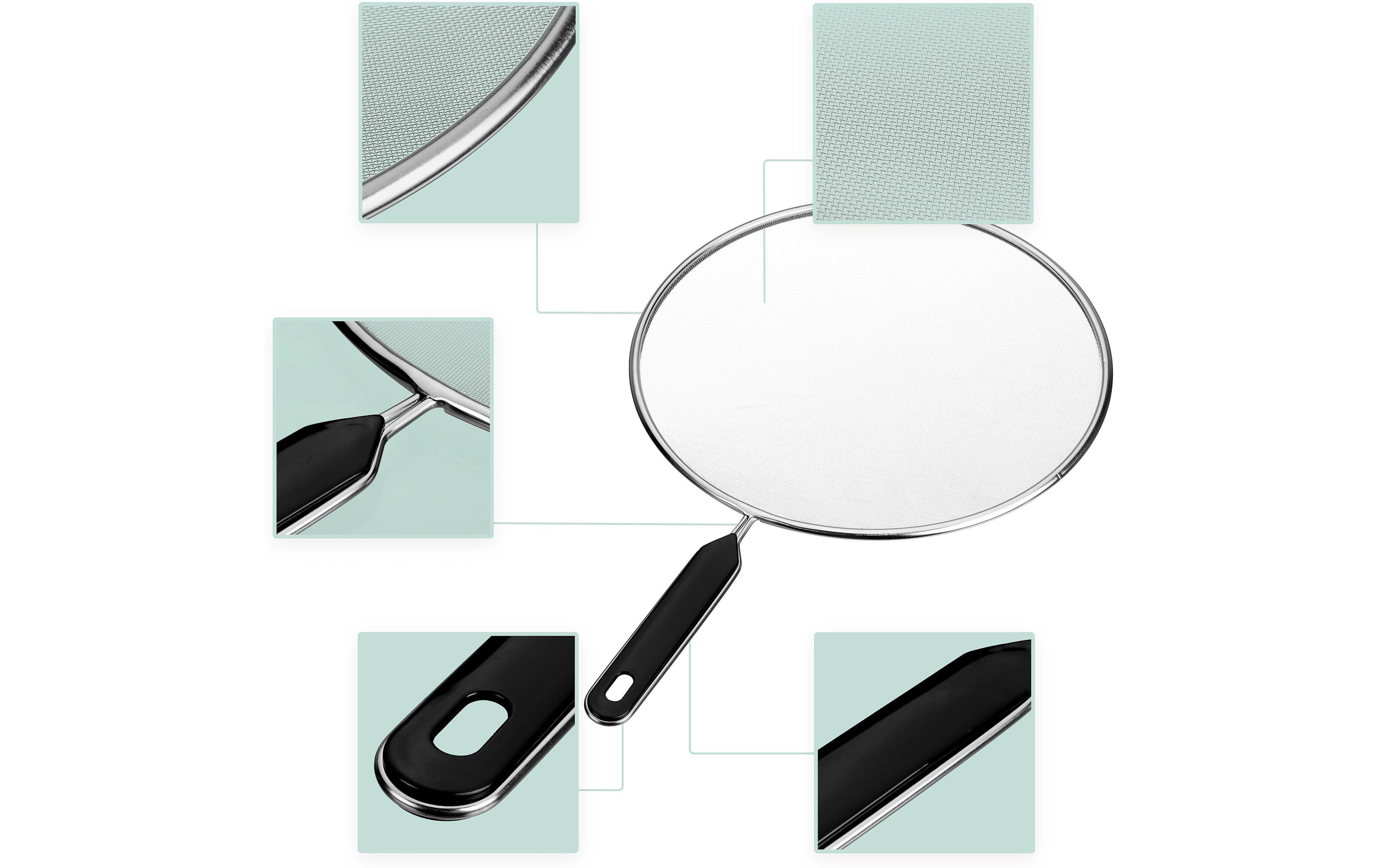 relaxdays Spritzschutzdeckel 3er Set