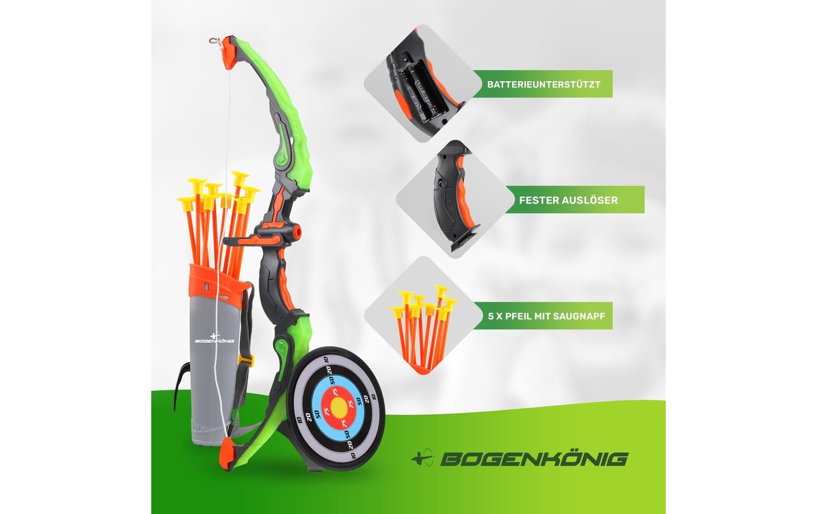 Bogenkönig Bogenschiess-Set leuchtend