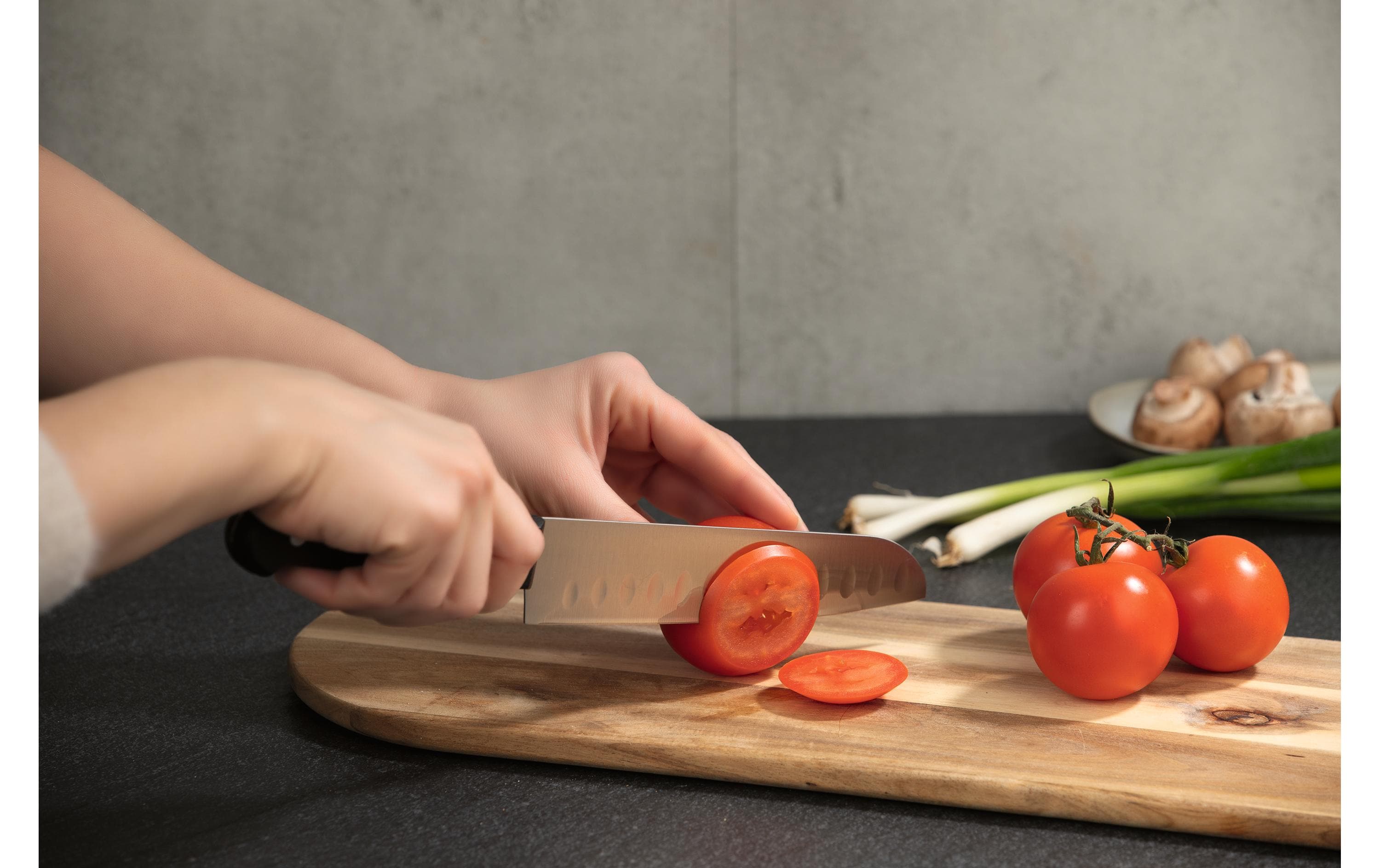 GOURMETmaxx Messerblock-Set mit Messer Edelstahl, 6-Teilig, Schwarz