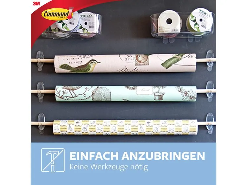 Command Klebehaken M 0.9 kg, Transparent