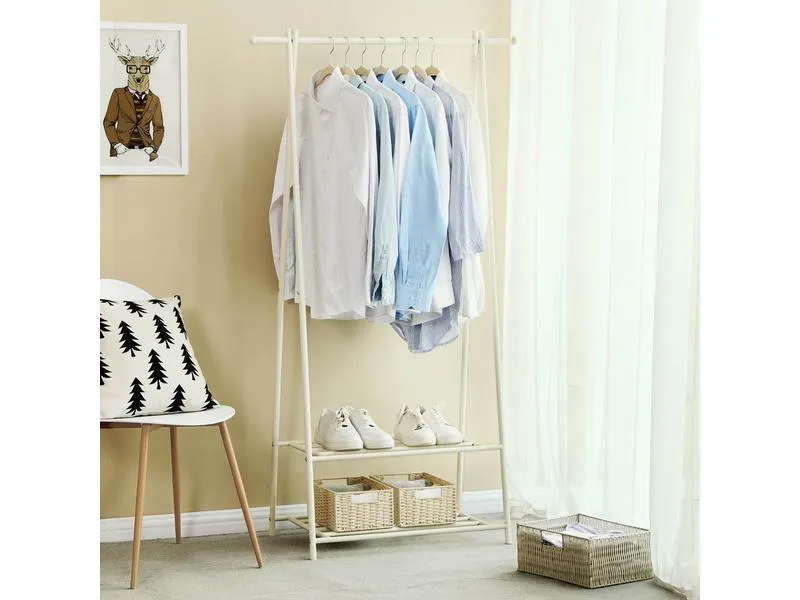 Songmics Garderobenständer 87.5 x 155 cm, Weiss Songmics Garderobenständer 87.5 x 155 cm, Weiss