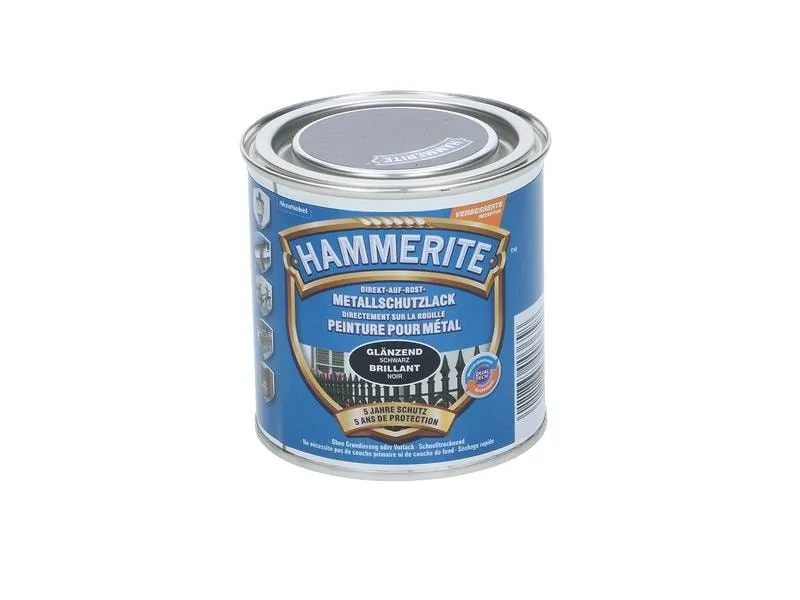 Hammerite Metall-Schutzlack HG Schwarz, 250 ml Hammerite Metall-Schutzlack HG Schwarz, 250 ml