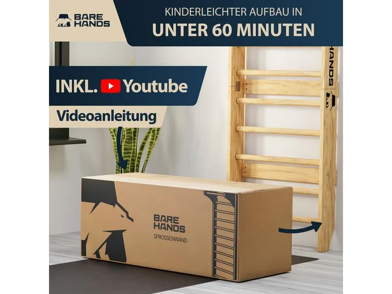 Bare Hands Bare Hands Sprossenwand Holz 400 kg