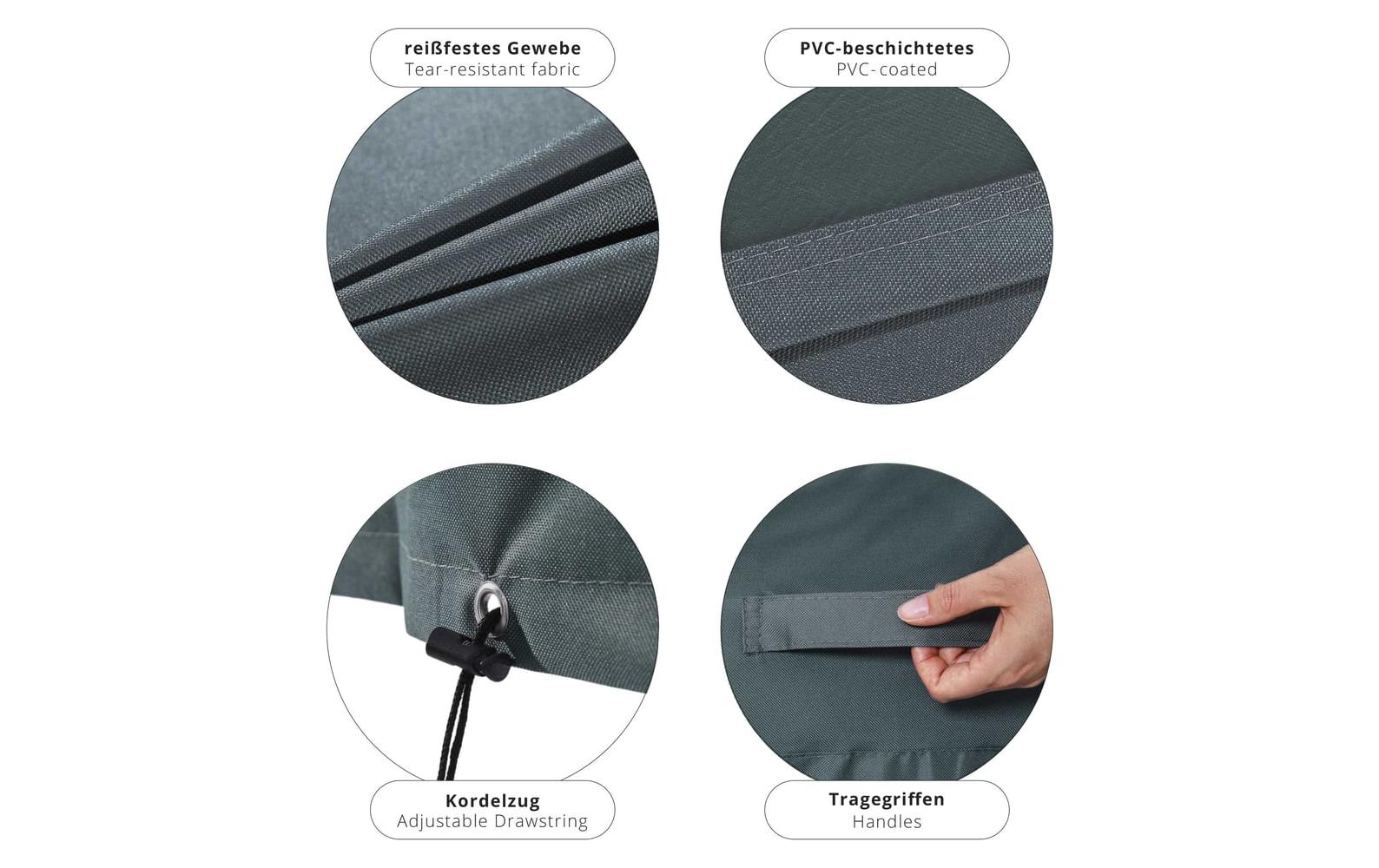 Lumaland Gartenmöbelabdeckhaube Grill - 183 x 68 x 133 cm 280 g/m²