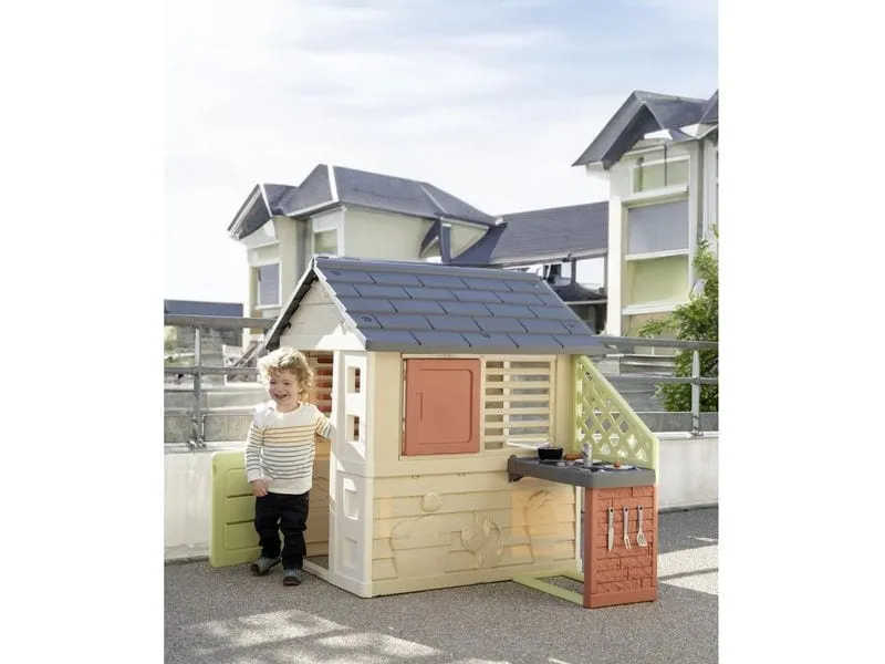 Smoby Spielhaus Natur mit Küche