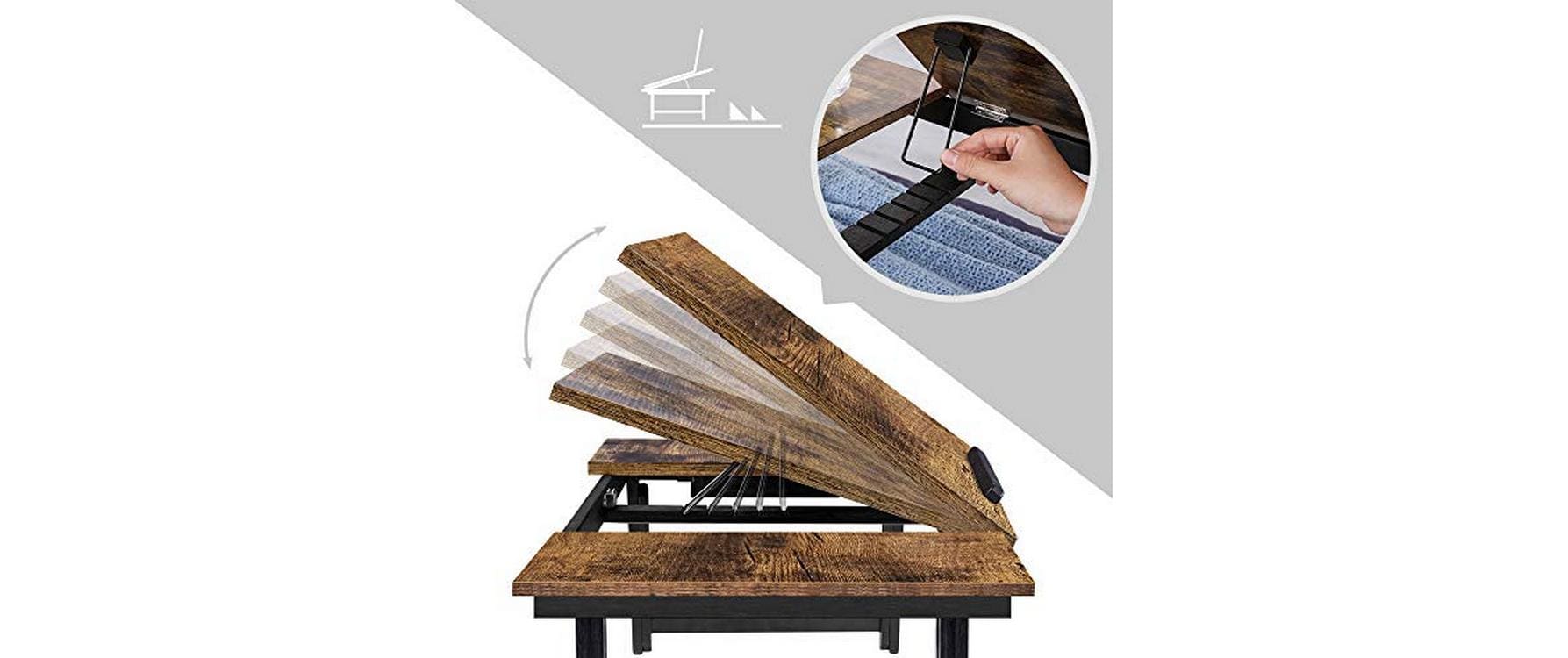 Songmics Notebook-Ständer 14.3 , Braun/Schwarz