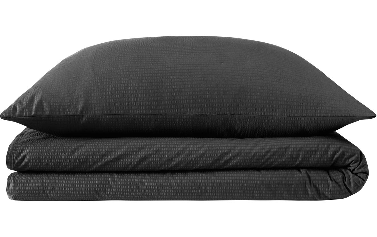 Flair Bettwäschegarnitur Seersucker Anthrazit