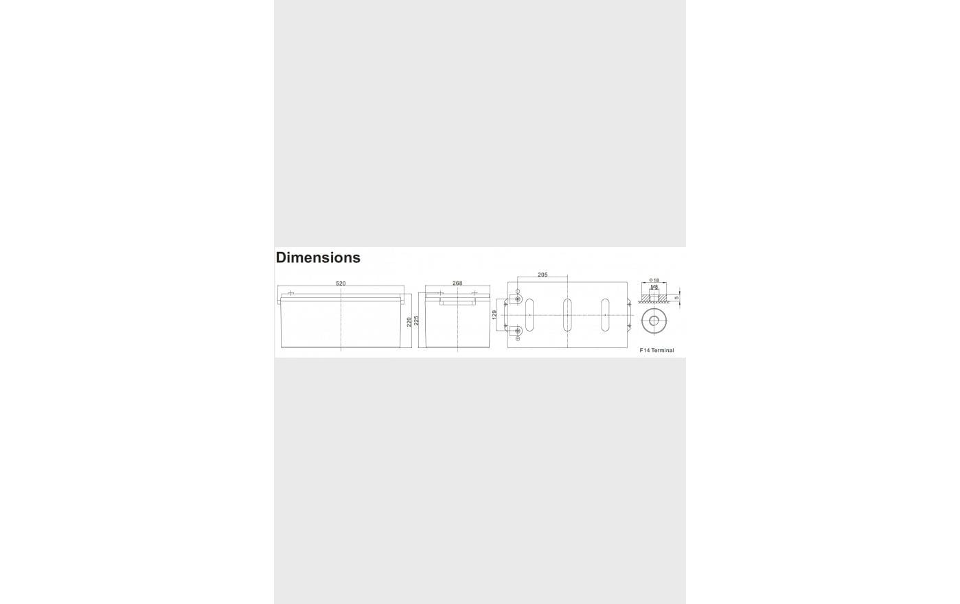 Ritar Batterie AGM DC 12 V 260Ah
