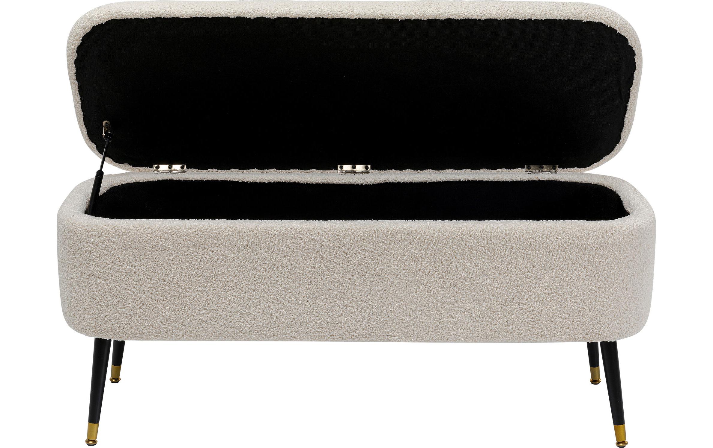 Kare Sitztruhe Rico 109 cm, Weiss