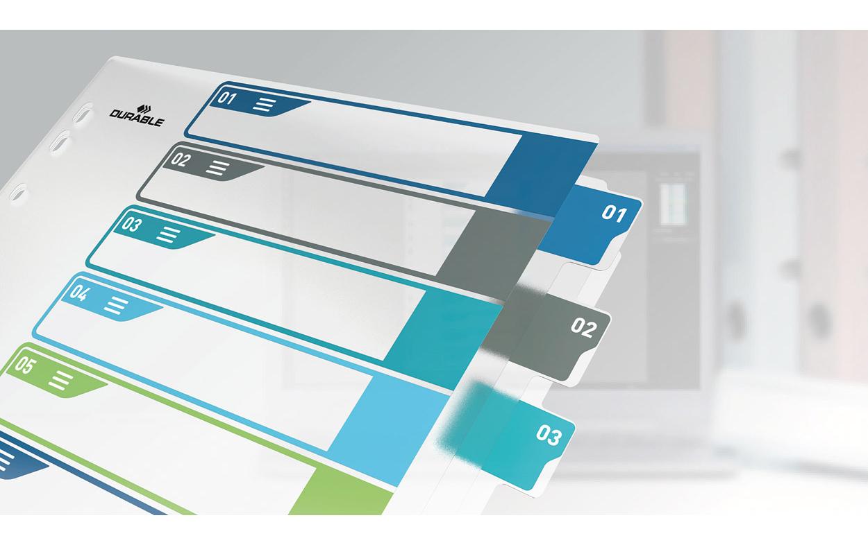 DURABLE Register A4+, 1-10, 5-farbig