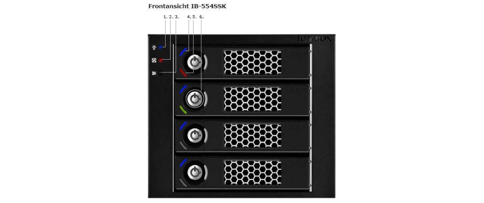 ICY BOX Backplane-Modul IB-554SSK 3.5