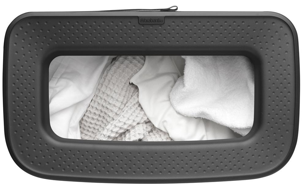 Brabantia Wäschesammler BO Schwarz, 60 l