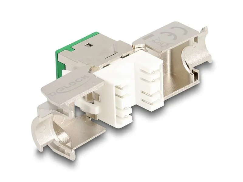 Delock Keystone-Modul RJ45 zu LSA Cat.6A Grün, 10 Stück