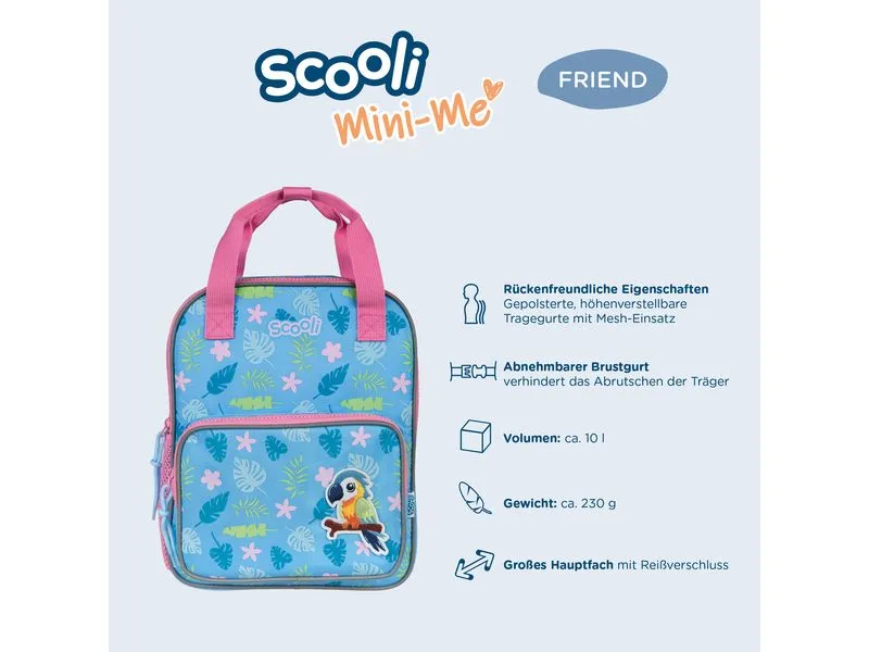 Scooli Rucksack Mini-Me Paula Papagei, 10 L