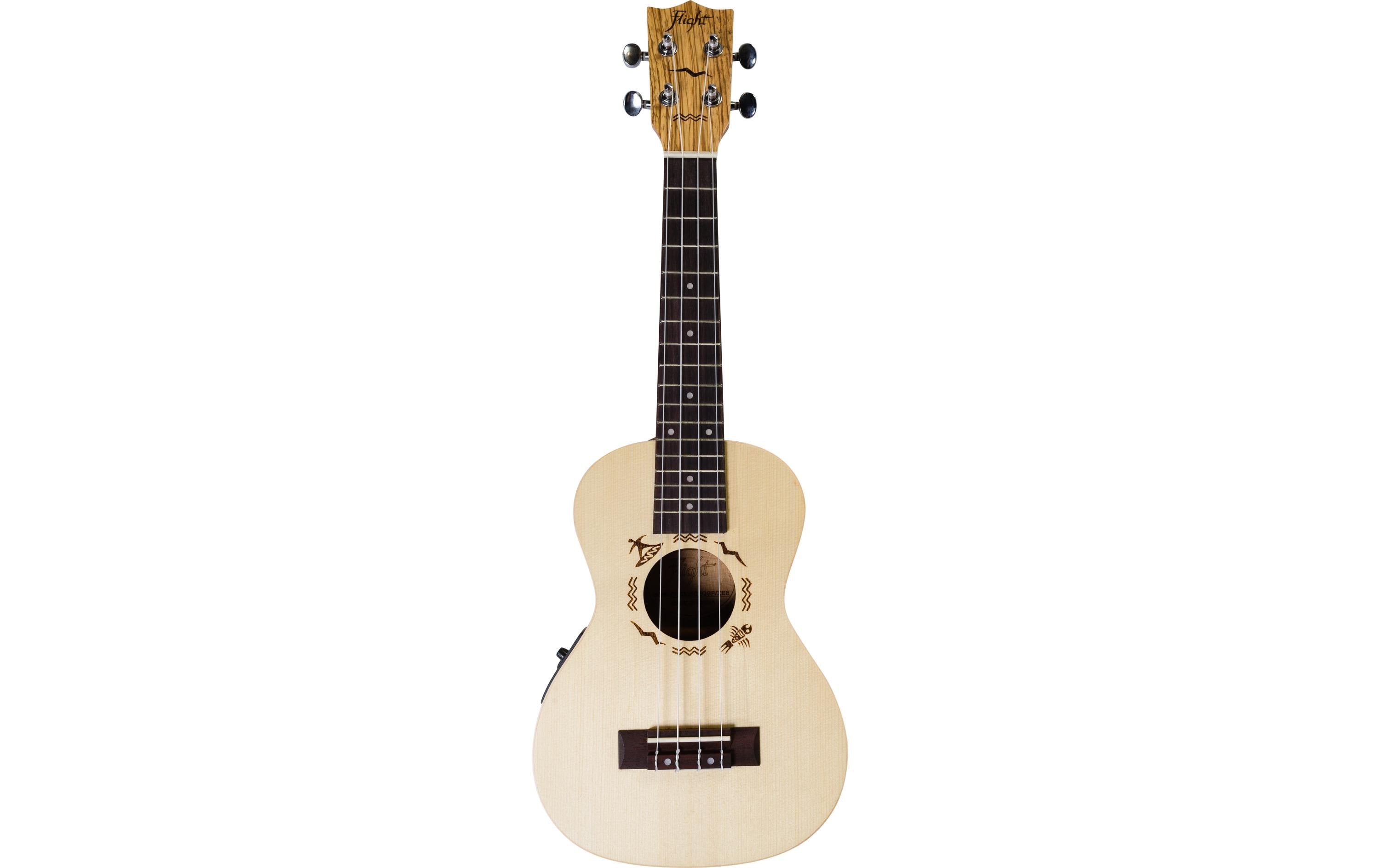 Flight Ukulele Concert – Spruce/Zebrano – CEQ