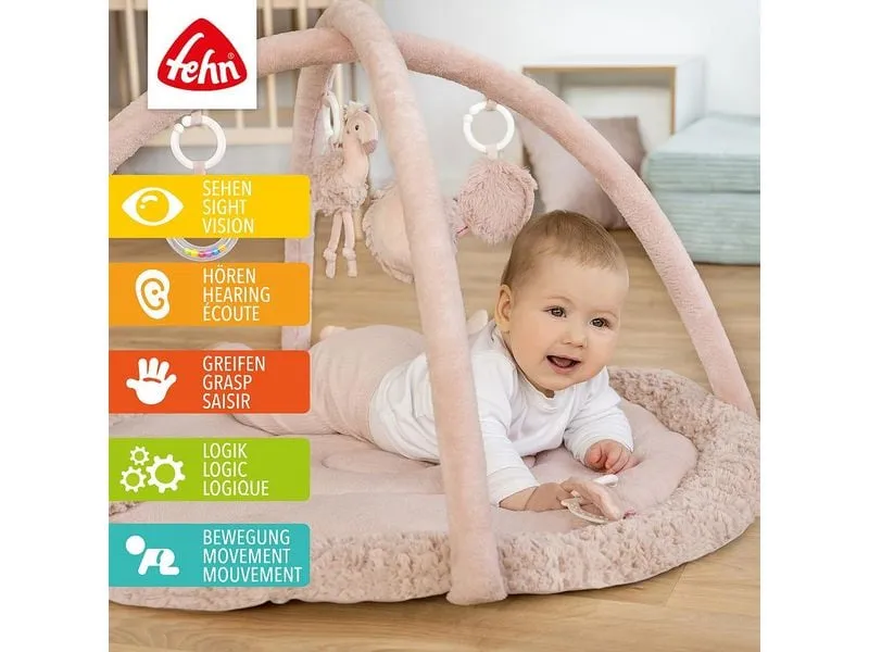 fehn 3-D-Activity-Decke Flamingo, Rose