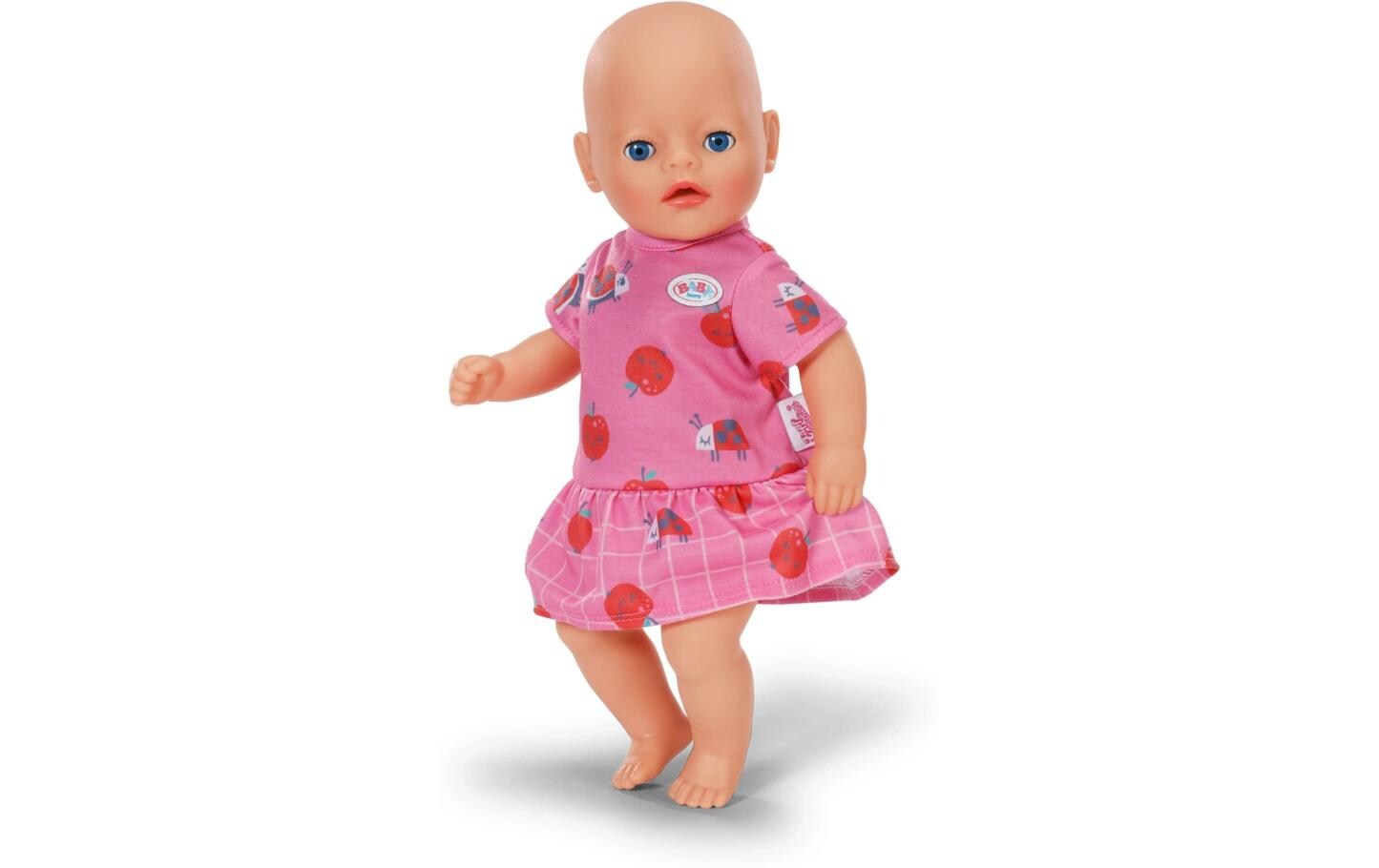Baby Born Puppenkleidung Kleid mit Erdbeeren und Marienkäfern Pink