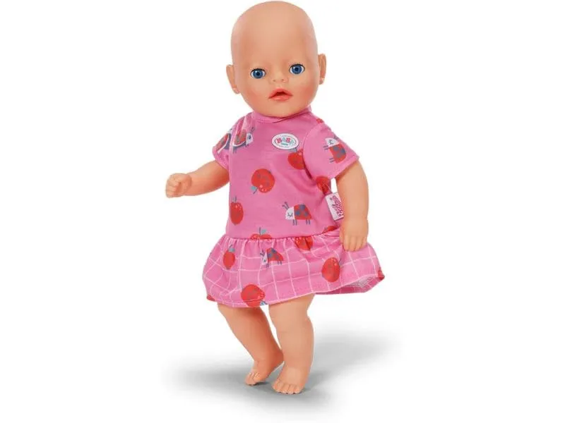 Baby Born Puppenkleidung Kleid mit Erdbeeren und Marienkäfern Pink