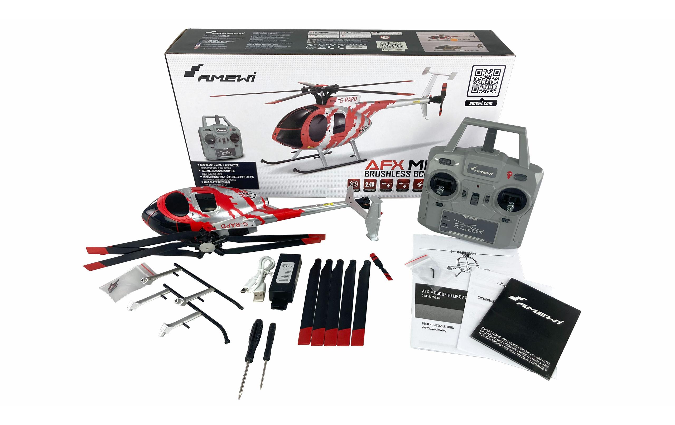 Amewi Helikopter AFX MD500E Zivil 4-Kanal, RTF Amewi Helikopter AFX MD500E Zivil 4-Kanal, RTF